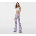 Snake Print Women Flares Bell-bottomed Sexy Pants